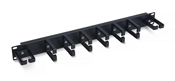 Cabeus JB08-1U-PR-BK (10630c) Горизонтальный 1U кабельный органайзер 19" Черный