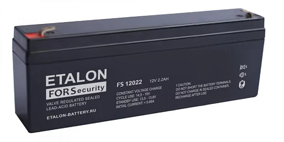 Аккумулятор ETALON FS 12022 AGM (12 В / 2,2 Ач)