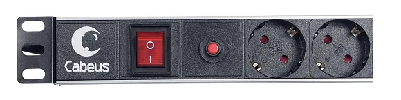 Cabeus PDU-6P-F-2EU (7296c) Горизонтальный блок розеток 19" до 16 А