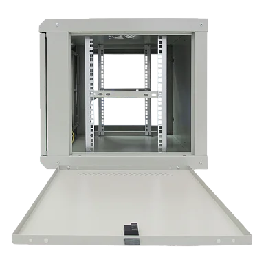 Space Technology ST-NCP9U600 (СЕРЫЙ) С ПОЛКОЙ Настенный 9U телекоммуникационный шкаф 19"
