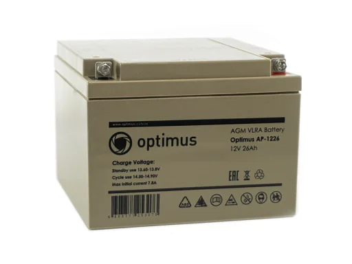 Аккумулятор Optimus AP-1226 AGM (12 В / 26 Ач)