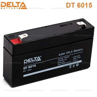 Аккумулятор Delta DT 6015 AGM (6 В / 1,5 Ач)