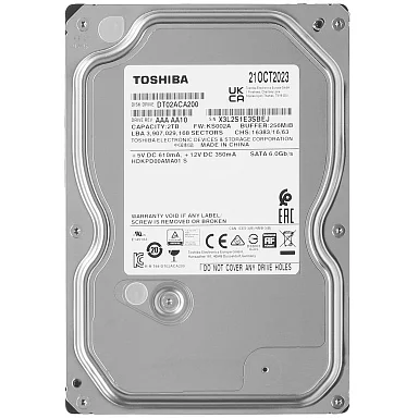 Жесткий диск HDD Toshiba DT02ACA200,  2 ТБ, 256 МБ 7200 об/мин