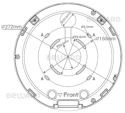 Beward SV3218P4Z IP Видеокамера 5 Мп, объектив 3,2-8,1 мм