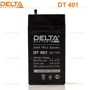 Аккумулятор Delta DT 401 AGM (4 В / 1 Ач)