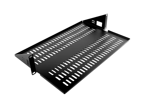 ЦМО МС-30.2-9005 Черная перфорированная полка, 2U