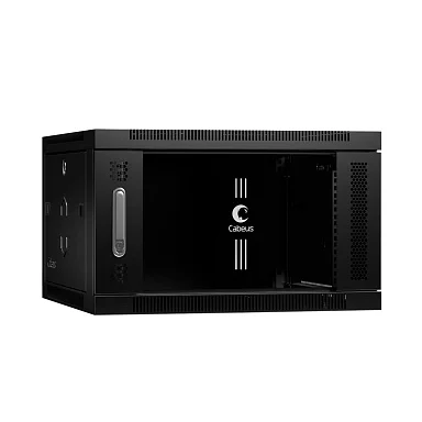 Cabeus SH-05F-6U60/35-BK (8608c) Настенный 6U телекоммуникационный шкаф 19"