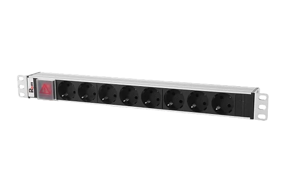 Rem R-10-8S-V-440-Z Горизонтальный блок розеток 19" , до 10А