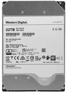 Жесткий диск HDD Western Digital WUH722222AL5204,  22 ТБ, 512 МБ 7200 об/мин