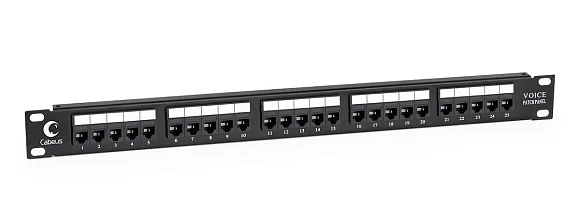 Cabeus PL-25-TEL-Toolless (7990c) Патч-панель 19"  на 25 порта