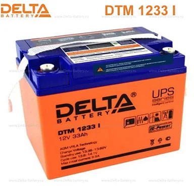 Аккумулятор Delta DTM 1233 I AGM (12 В / 33 Ач)