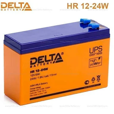 Аккумулятор Delta HR 12-24 W AGM (12 В / 6 Ач)