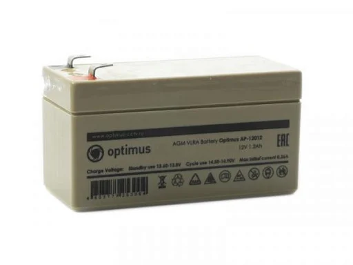 Аккумулятор Optimus AP-12012 AGM (12 В / 1.2 Ач)