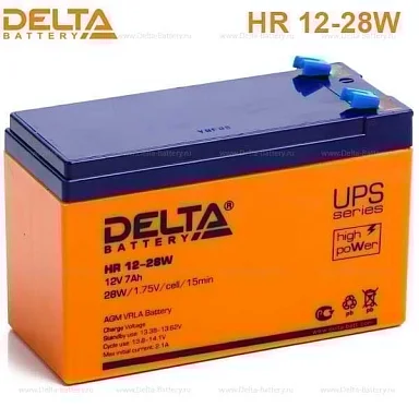 Аккумулятор Delta HR 12-28 W AGM (12 В / 7 Ач)