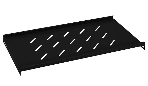Cabeus SH-J018-WM45-BK (8619c) Черная перфорированная полка, 1U