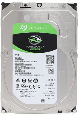 Жесткий диск HDD SEAGATE ST3000DM007,  3 ТБ, 64 МБ 5400 об/мин