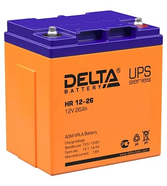 Аккумулятор Delta HR 12-26 AGM (12 В / 26 Ач)