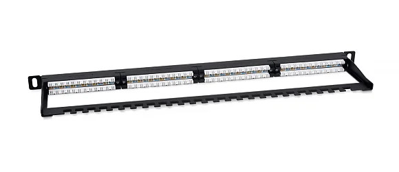 Cabeus PLHD-24-Cat.5e-Dual-180-0,5U (9663c) Патч-панель 19"  на 24 порта