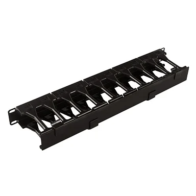 Cabeus JB08-1U-PL-BK (12669c) Горизонтальный 1U кабельный органайзер 19" Черный