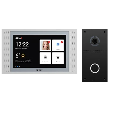 Комплект видеодомофона BAS-IP AT-07LT SILVER/BLACK + AV-05FD BLACK