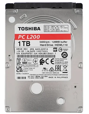 Жесткий диск HDD Toshiba HDWL110UZSVA,  1 ТБ, 128 МБ 5400 об/мин