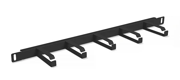 Cabeus JB08-0,5U-BK (10628c) Горизонтальный 0,5U кабельный органайзер 19" Черный