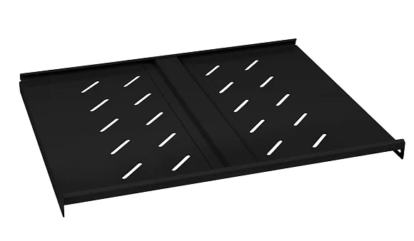 Cabeus SH-J018-FC-600m-100KG-BK (8621c) Черная перфорированная полка, 1U