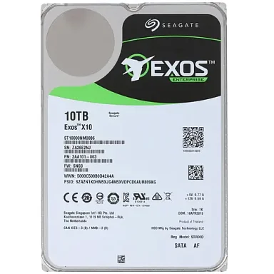 Жесткий диск HDD SEAGATE ST10000NM0086,  10 ТБ, 256 МБ 7200 об/мин
