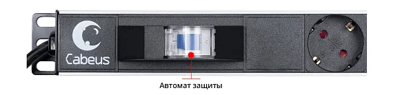 Cabeus PDU-16-10S-10C13-B (9552c) Вертикальный блок розеток 19" до 16 А