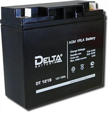 Аккумулятор Delta DT 1218 AGM (12 В / 18 Ач)