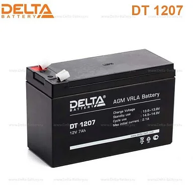 Аккумулятор Delta DT 1207 AGM (12 В / 7 Ач)