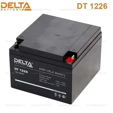 Аккумулятор Delta DT 1226 AGM (12 В / 26 Ач)