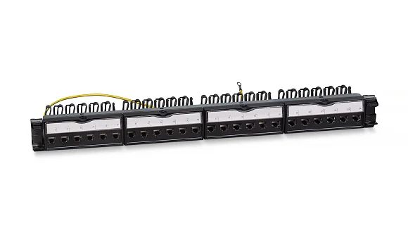 Cabeus PL-24-KJ-RJ45-Cat.6a-SH-180T (11834c) Патч-панель 19"  на 24 порта
