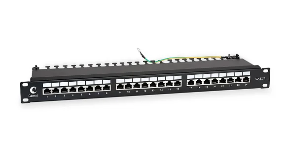 Cabeus PL-24-Cat.5e-SH-Dual (7002c) Патч-панель 19"  на 24 порта
