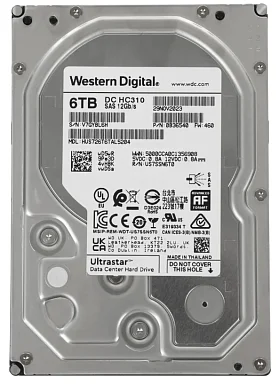 Жесткий диск HDD Western Digital HUS726T6TAL5204,  6 ТБ, 256 МБ 7200 об/мин
