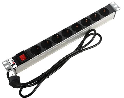 Rem R-16-8S-V-440-3 Горизонтальный блок розеток 19" , до 16А