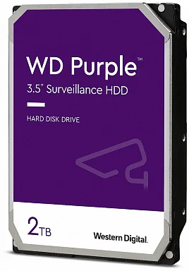 Жесткий диск HDD Western Digital WD22PURZ,  2 ТБ, 256 МБ 5400 об/мин