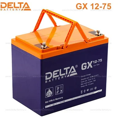 Аккумулятор Delta GX 12-75 GEL (12 В / 75 Ач)