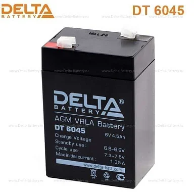 Аккумулятор Delta DT 6045 AGM (6 В / 4,5 Ач)