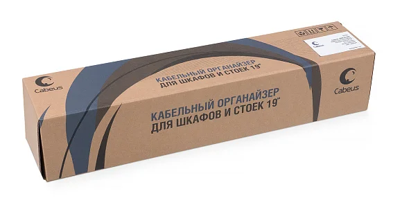 Cabeus JB08-2U-BK (7771c) Горизонтальный 2U кабельный органайзер 19" Черный