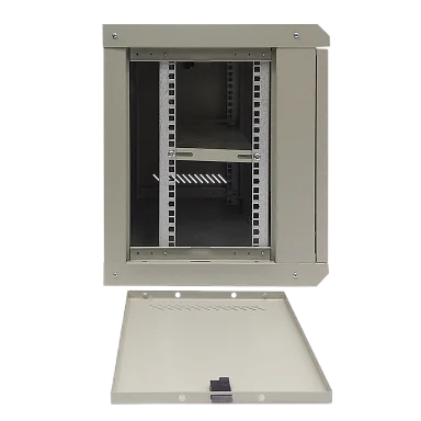 Space Technology ST-NC9U01 (СЕРЫЙ) С ПОЛКОЙ Настенный 9U телекоммуникационный шкаф 19"