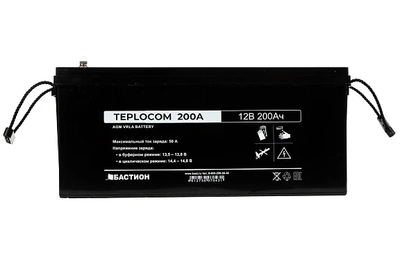 Аккумулятор Бастион АКБ TEPLOCOM 200Ач AGM (12 В / 200 Ач)