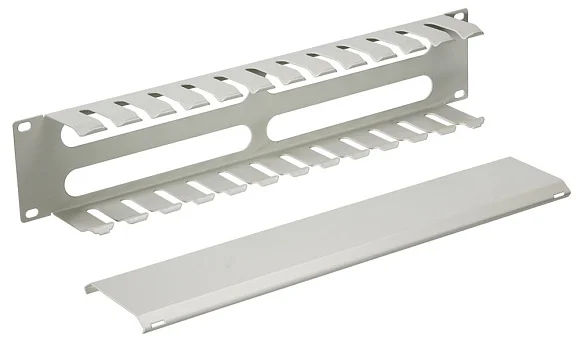 Cabeus JB07-2U-GY (7770c) Горизонтальный 2U кабельный органайзер 19" Серый