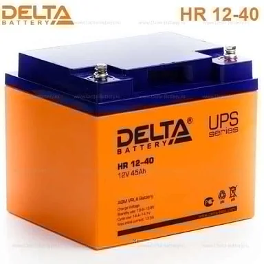 Аккумулятор Delta HR 12-40 AGM (12 В / 45 Ач)