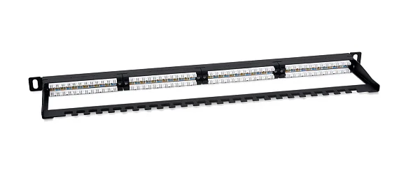 Cabeus PLHD-24-Cat.6a-Dual-180-0,5U (9665c) Патч-панель 19"  на 24 порта