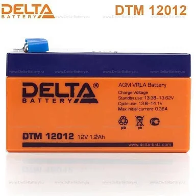 Аккумулятор Delta DTM 12012 AGM (12 В / 0,3 Ач)