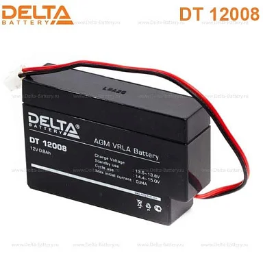 Аккумулятор Delta DT 12008 Т9 AGM (12 В / 1,2 Ач)