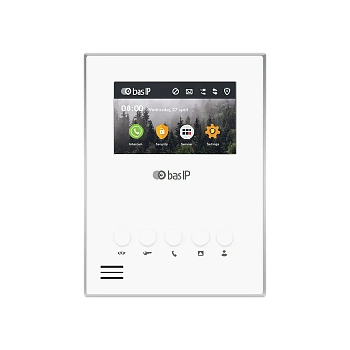 Монитор видеодомофона BAS-IP AU-04LA WHITE